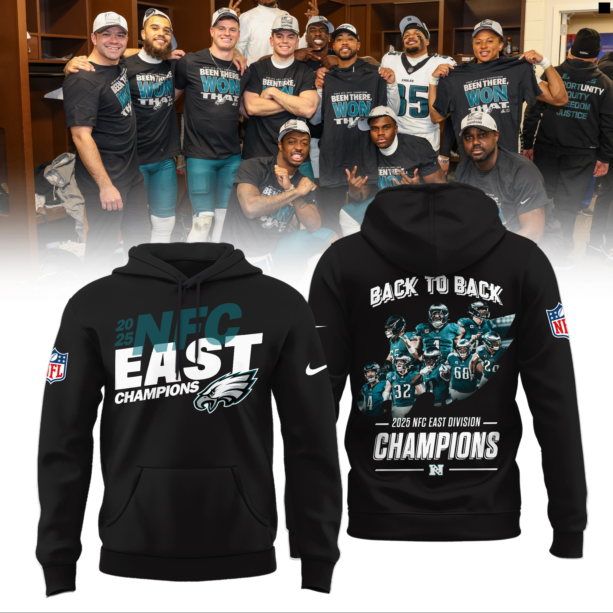 Philadelphia Eagles 2025 NFC East Division Champions Combo Philadelphia Eagles 2025 NFC East Division Champions Combo