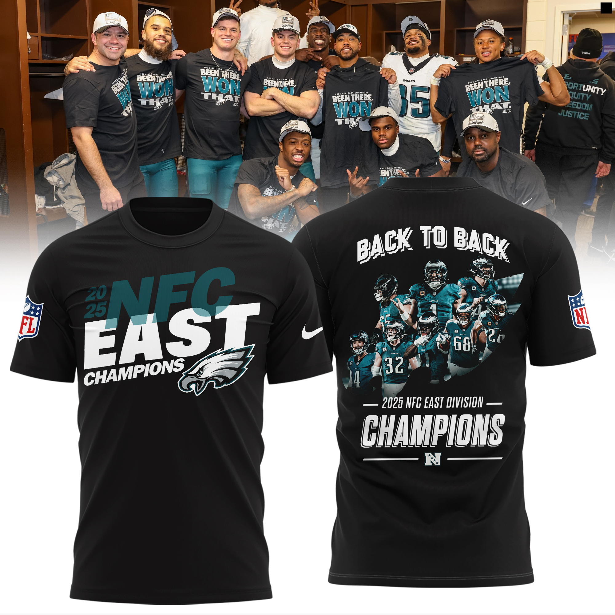 Philadelphia Eagles 2025 NFC East Division Champions Combo Philadelphia Eagles 2025 NFC East Division Champions Combo