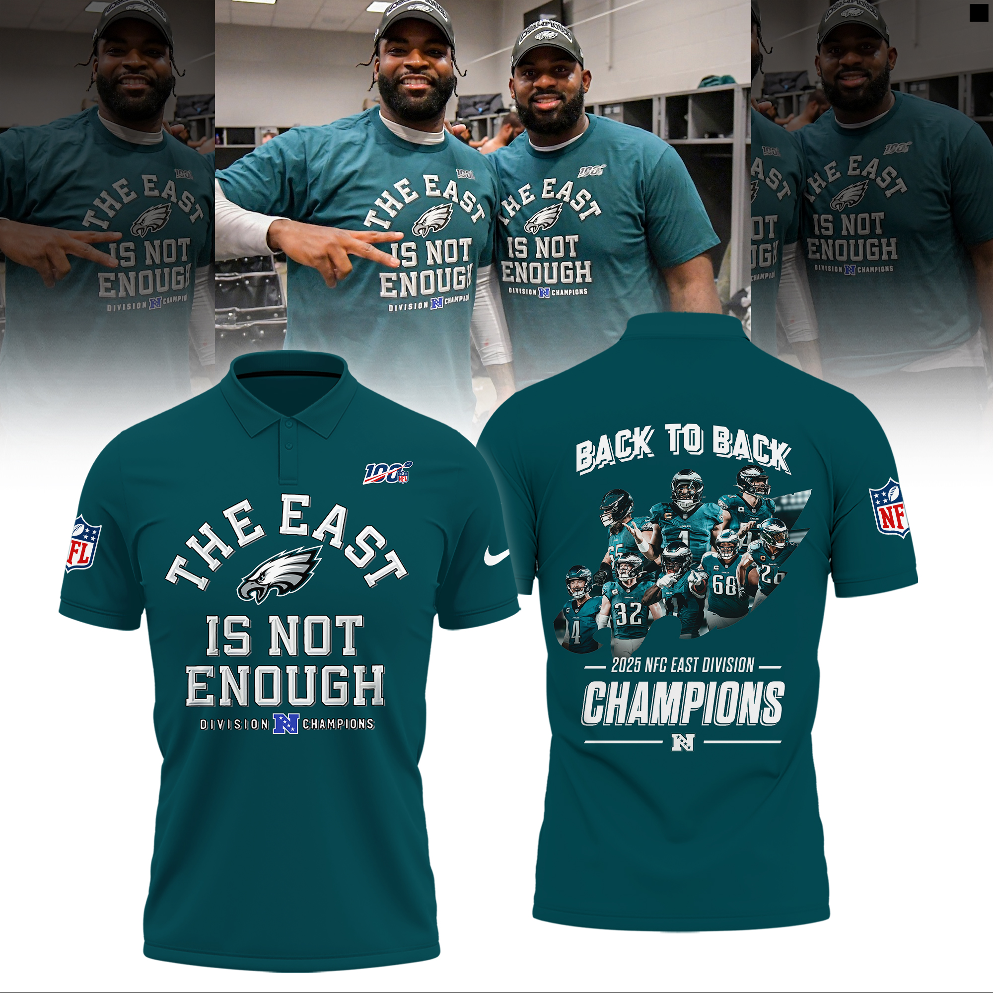 Philadelphia Eagles 2025 NFC East Division Champions Combo Philadelphia Eagles 2025 NFC East Division Champions Combo