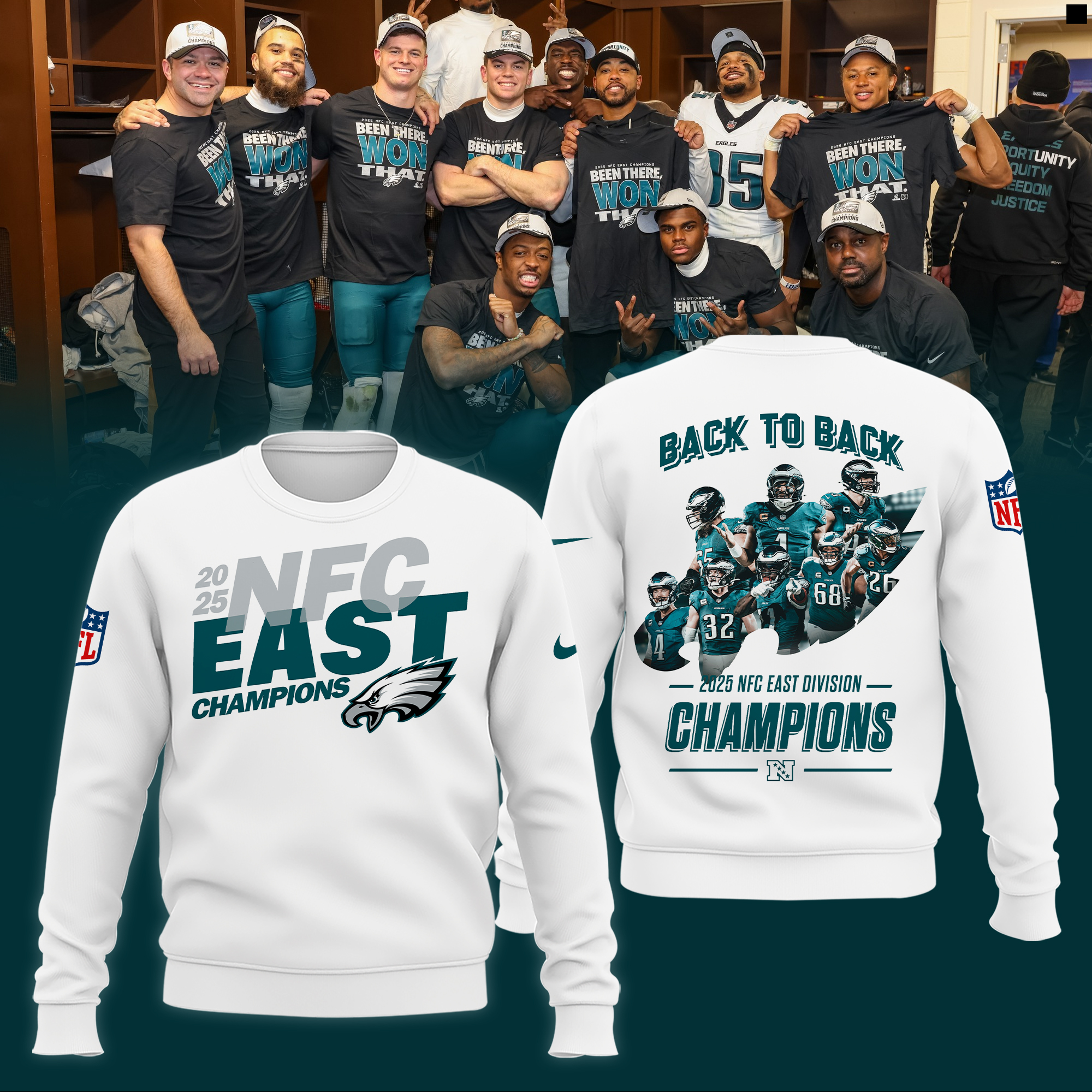 Philadelphia Eagles 2025 NFC East Division Champions Combo Philadelphia Eagles 2025 NFC East Division Champions Combo