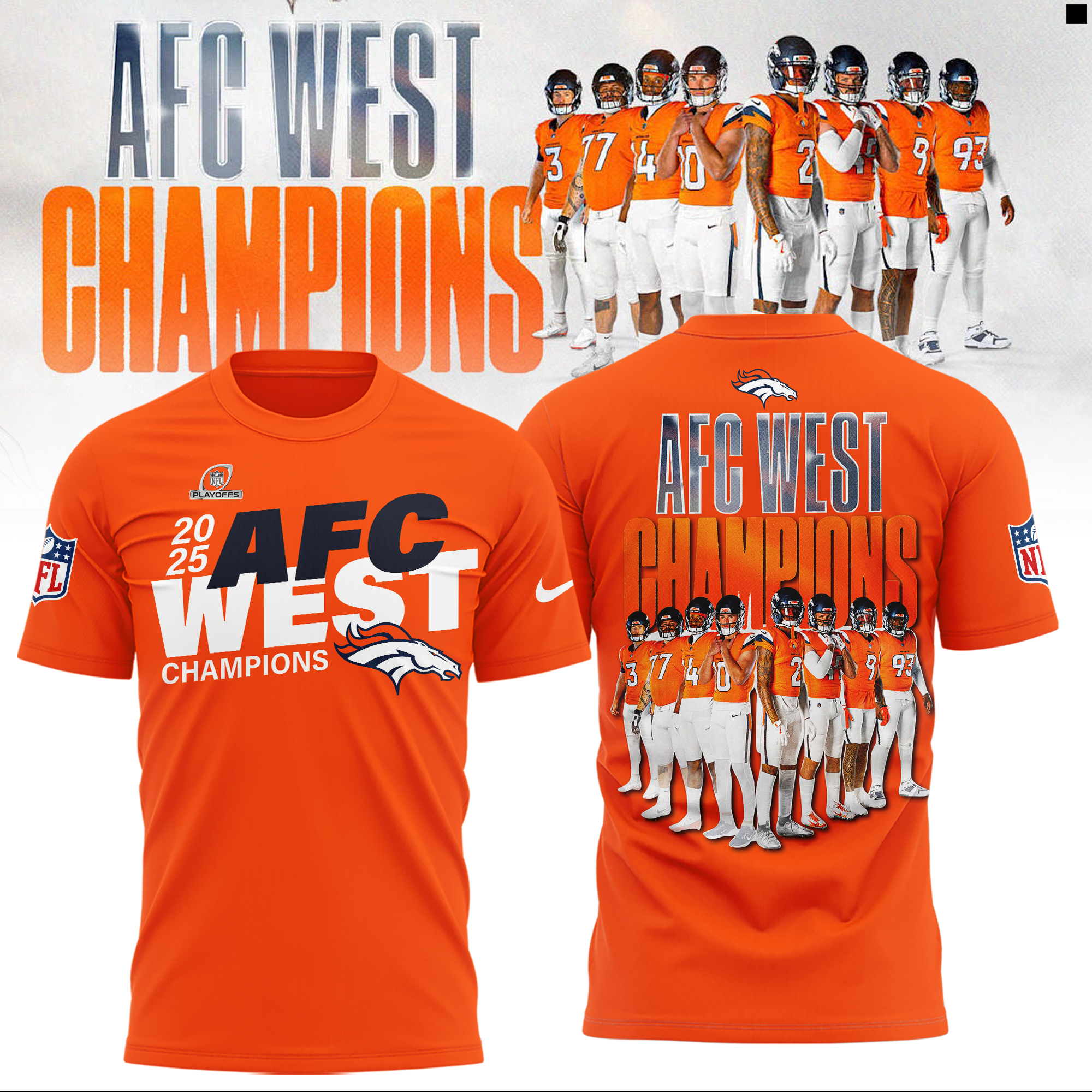Denver Broncos 2025 AFC West Division Champions Combo Denver Broncos 2025 AFC West Division Champions Combo