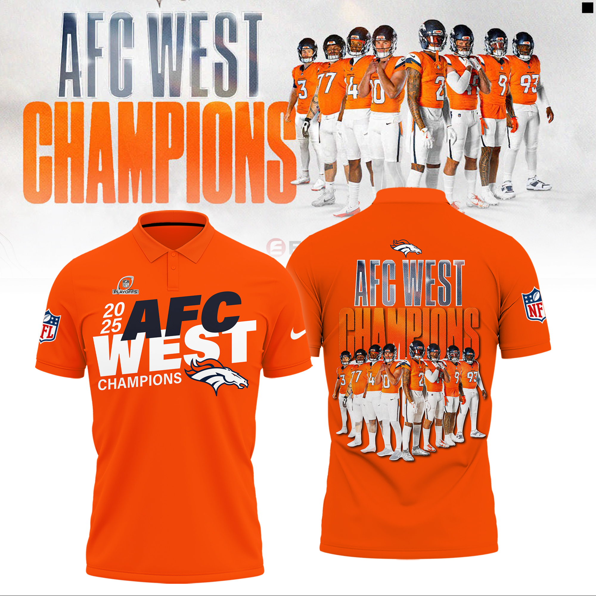 Denver Broncos 2025 AFC West Division Champions Combo Denver Broncos 2025 AFC West Division Champions Combo