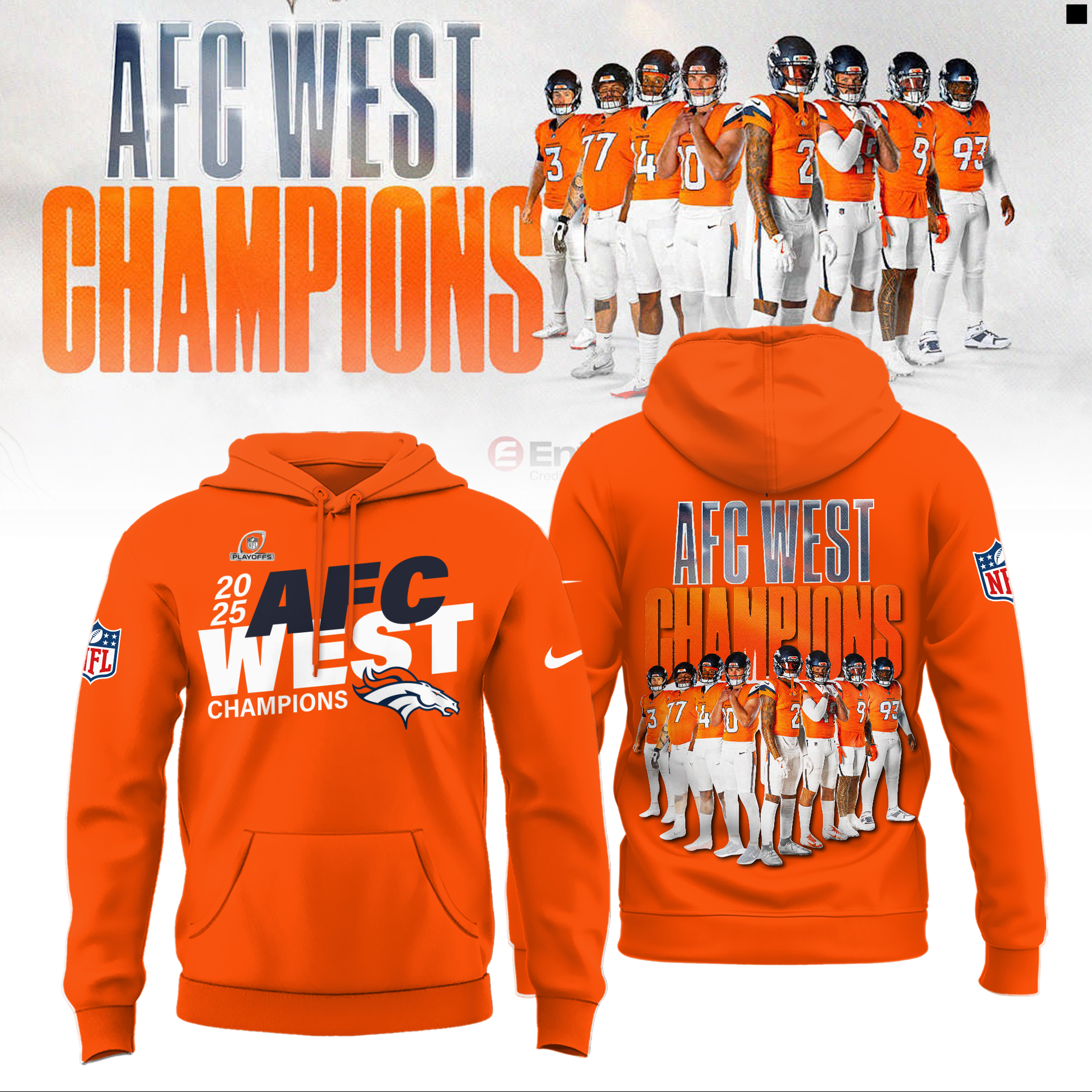 Denver Broncos 2025 AFC West Division Champions Combo Denver Broncos 2025 AFC West Division Champions Combo