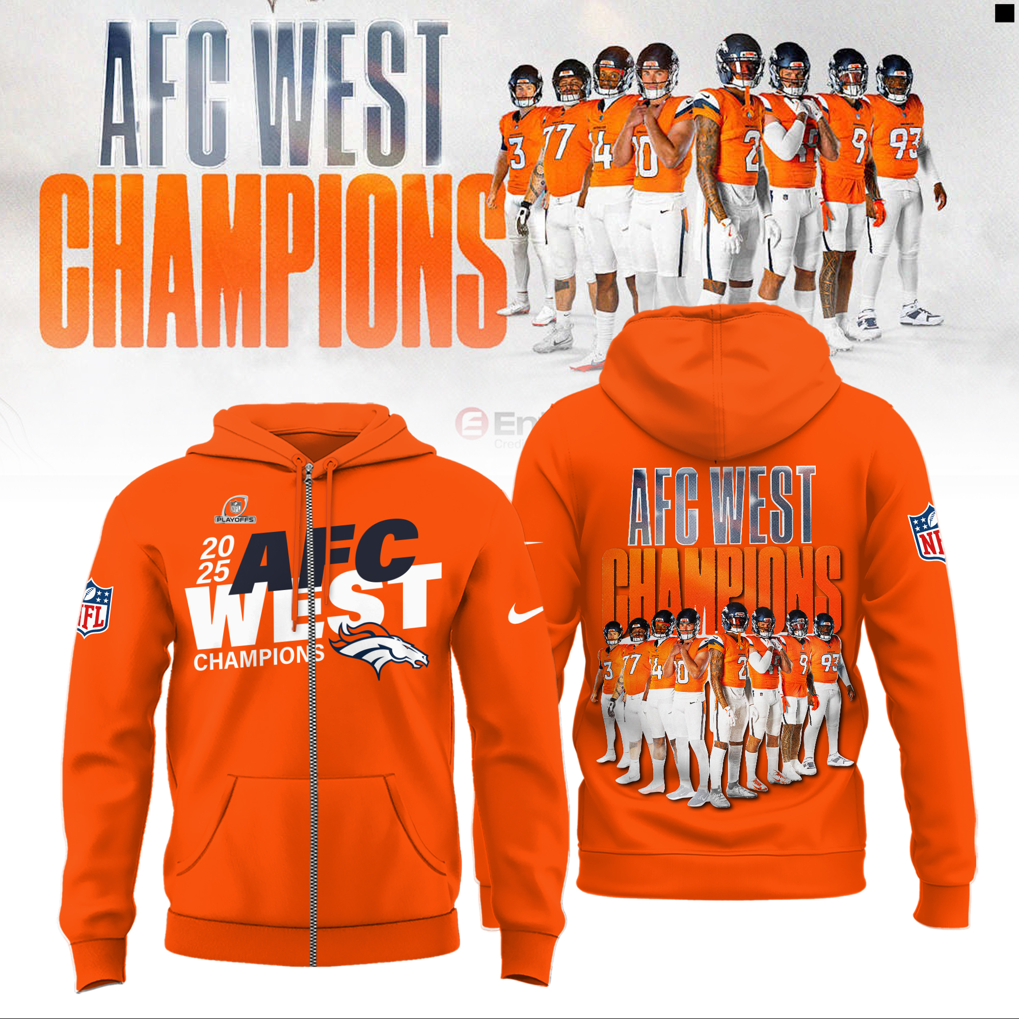Denver Broncos 2025 AFC West Division Champions Combo Denver Broncos 2025 AFC West Division Champions Combo