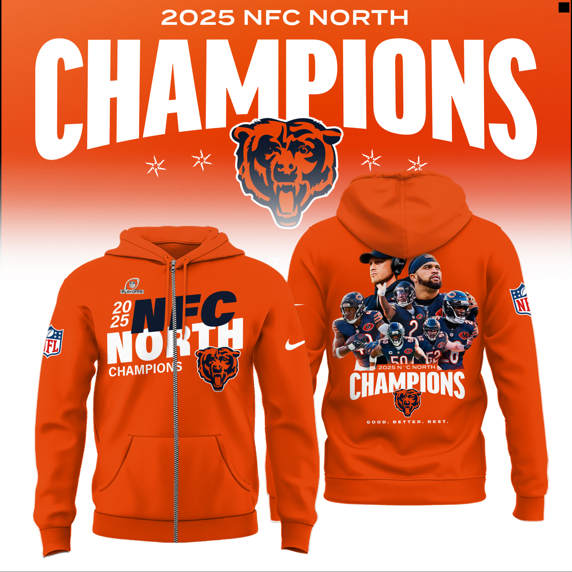 Chicago Bears 2025 NFC North Division Champions Combo Chicago Bears 2025 NFC North Division Champions Combo