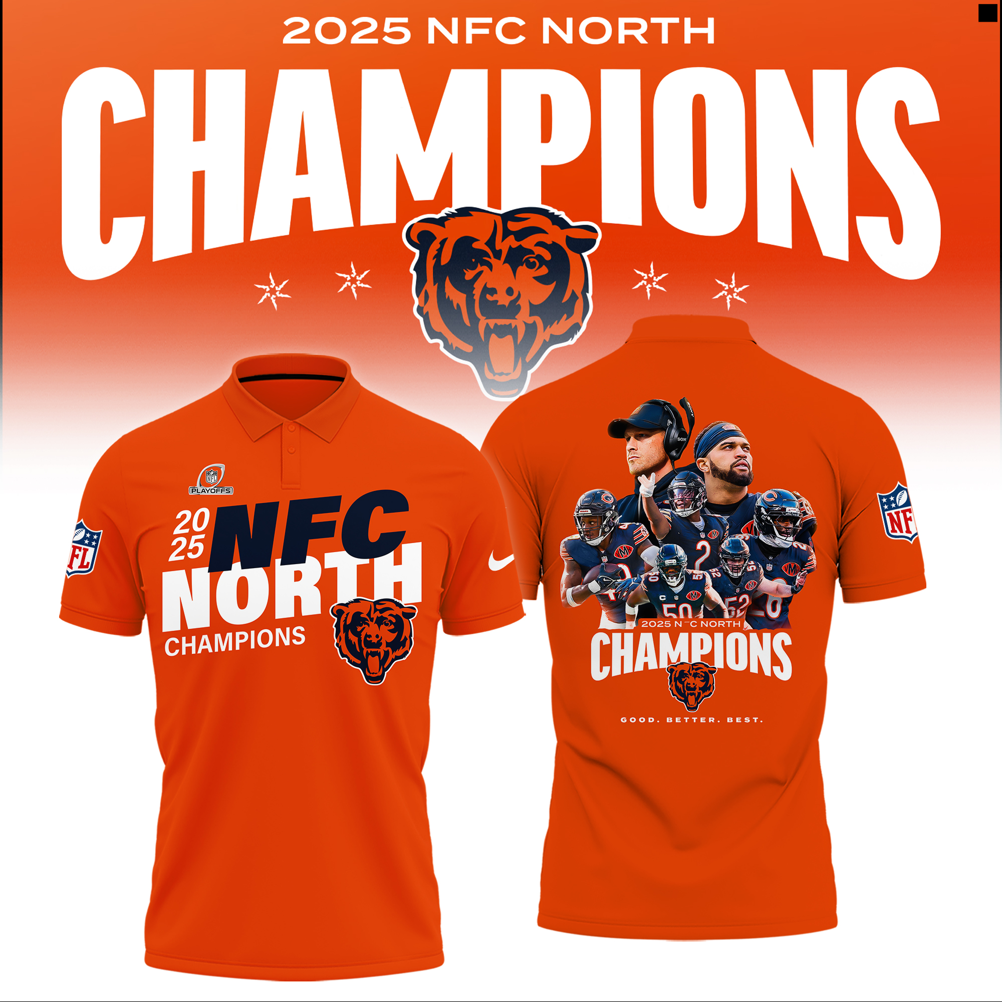 Chicago Bears 2025 NFC North Division Champions Combo Chicago Bears 2025 NFC North Division Champions Combo