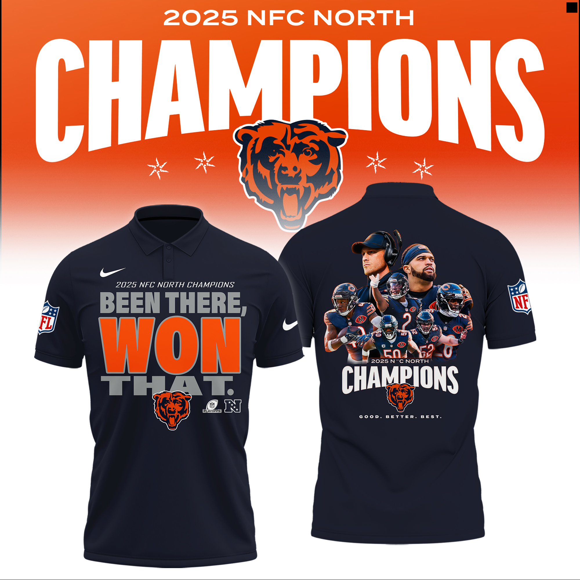 Chicago Bears 2025 NFC North Division Champions Combo Chicago Bears 2025 NFC North Division Champions Combo