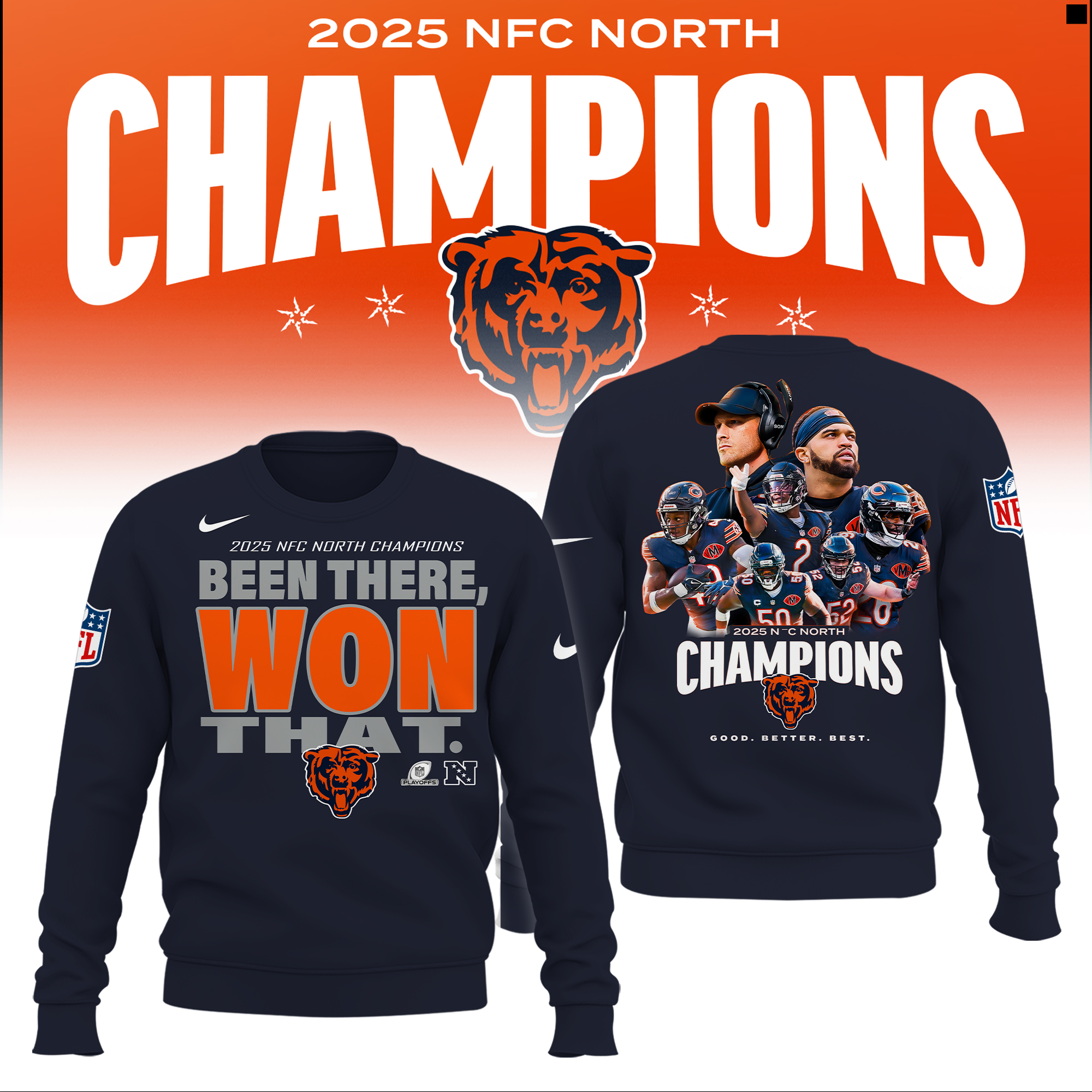 Chicago Bears 2025 NFC North Division Champions Combo Chicago Bears 2025 NFC North Division Champions Combo