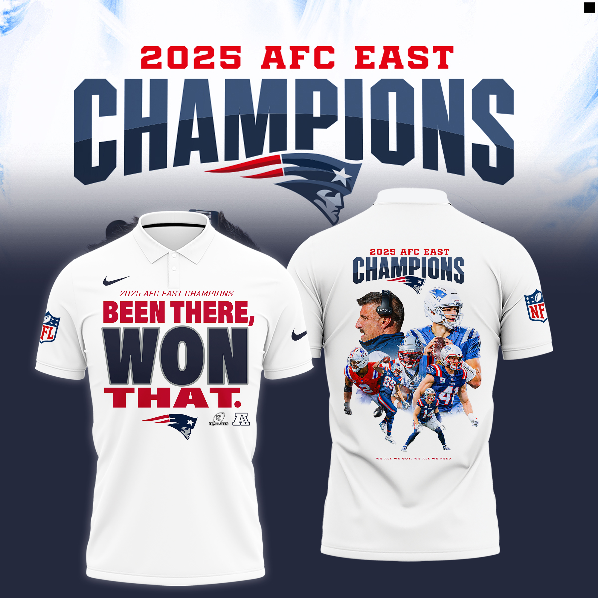 New England Patriots 2025 AFC East Division Champions Combo New England Patriots 2025 AFC East Division Champions Combo