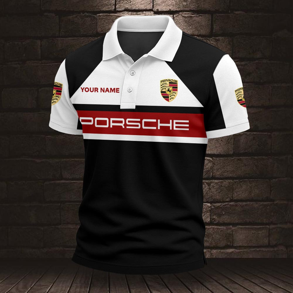 3D All Over Printed Porsche Limited Edition Polo Shirt