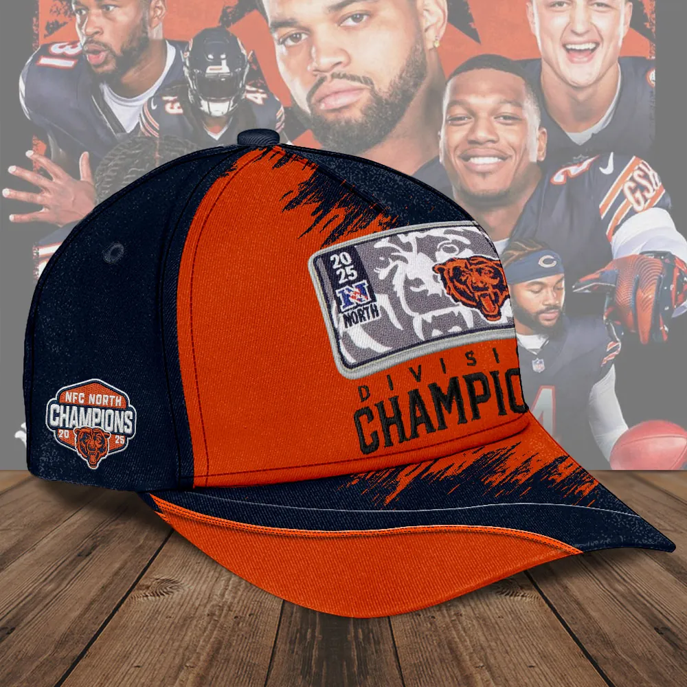 Chicago Bears 2025 NFC North Division Champions Cap Chicago Bears 2025 NFC North Division Champions Cap