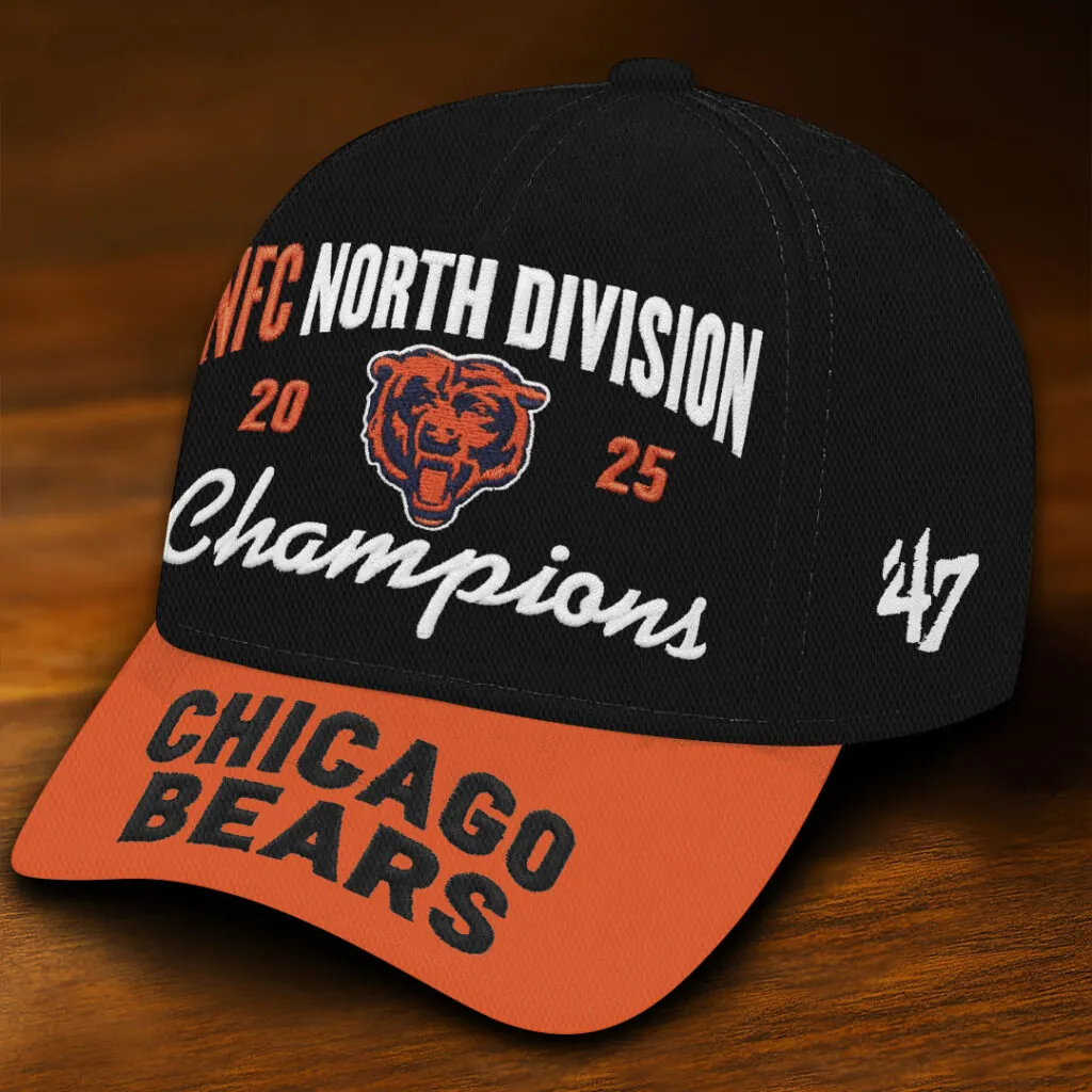 Chicago Bears 2025 NFC North Division Champions Cap Chicago Bears 2025 NFC North Division Champions Cap