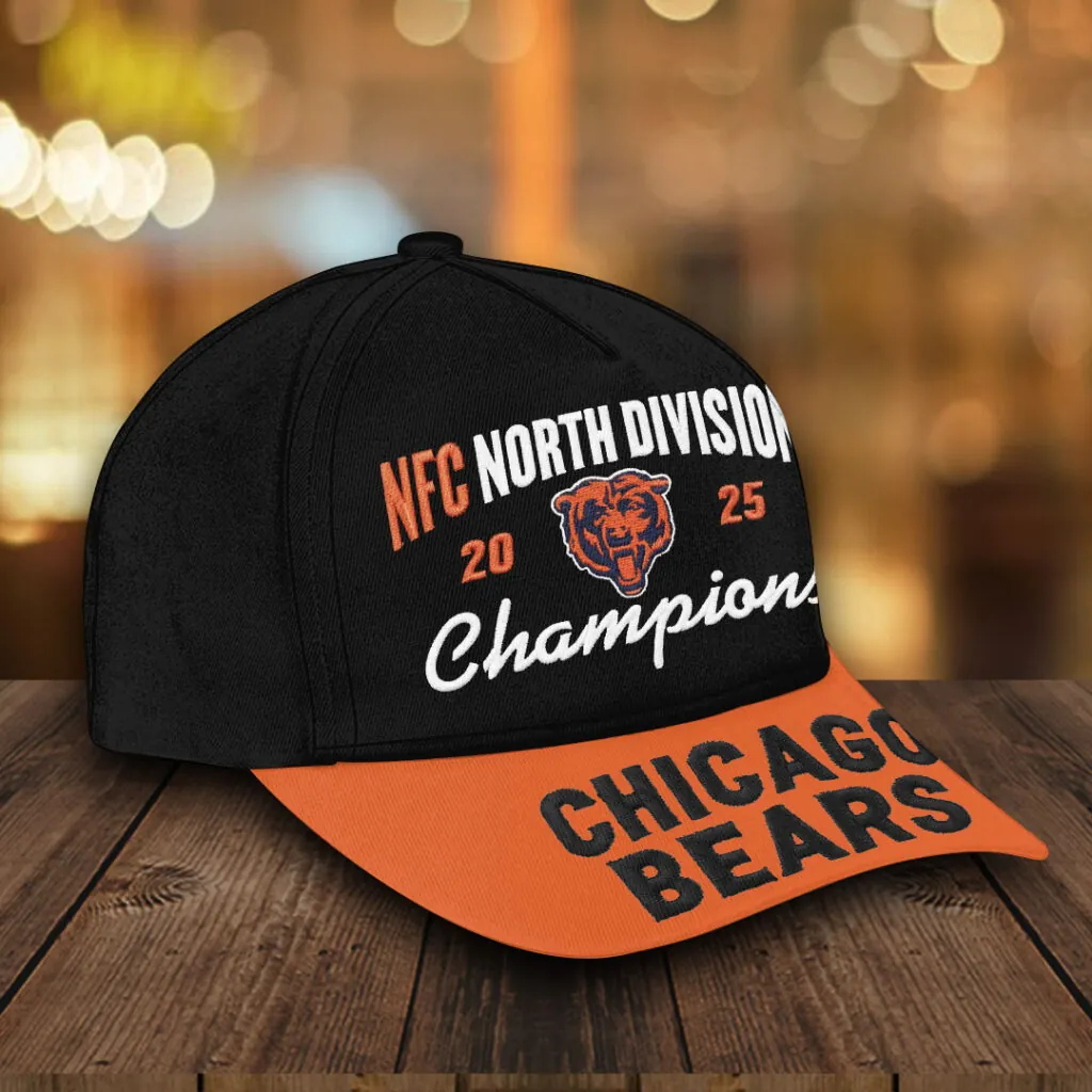 Chicago Bears 2025 NFC North Division Champions Cap Chicago Bears 2025 NFC North Division Champions Cap