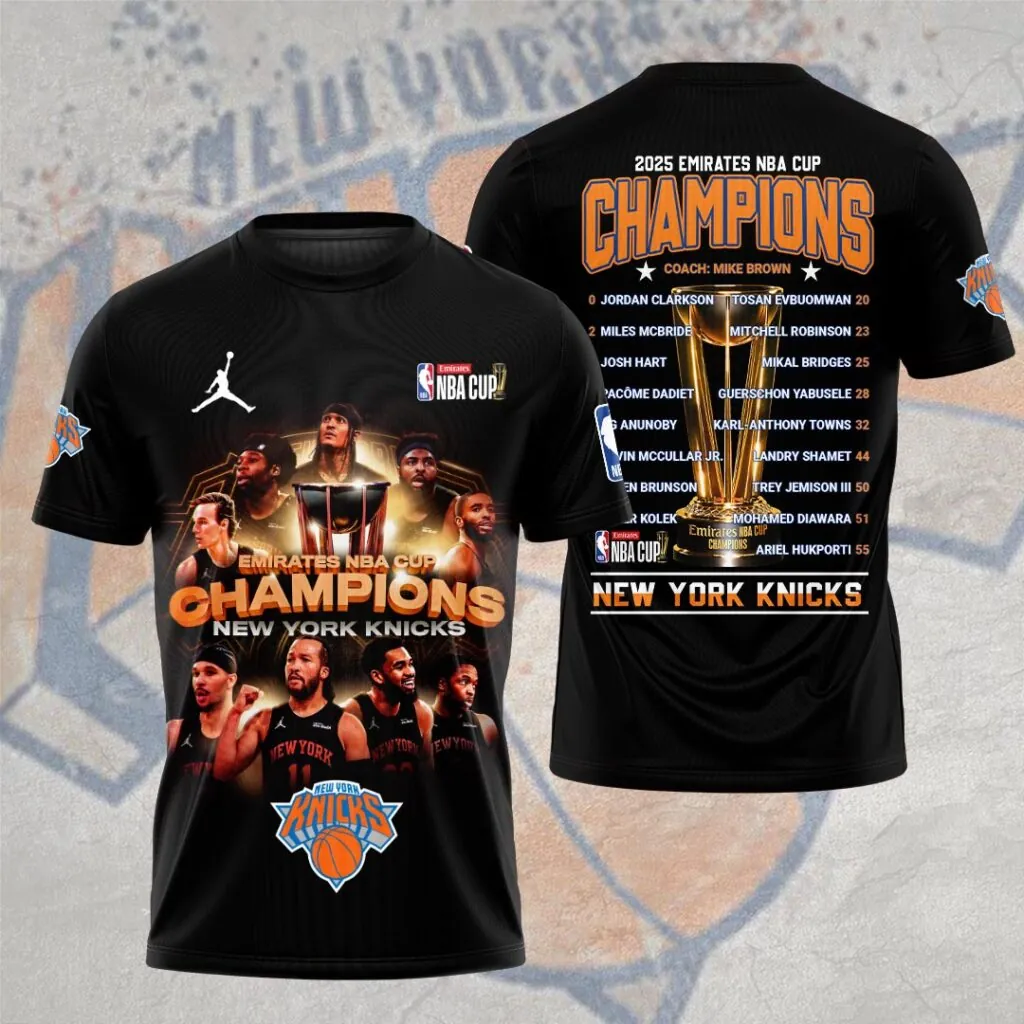 New York Knicks 2025 NBA Cup Champions Limited Edition Shirt