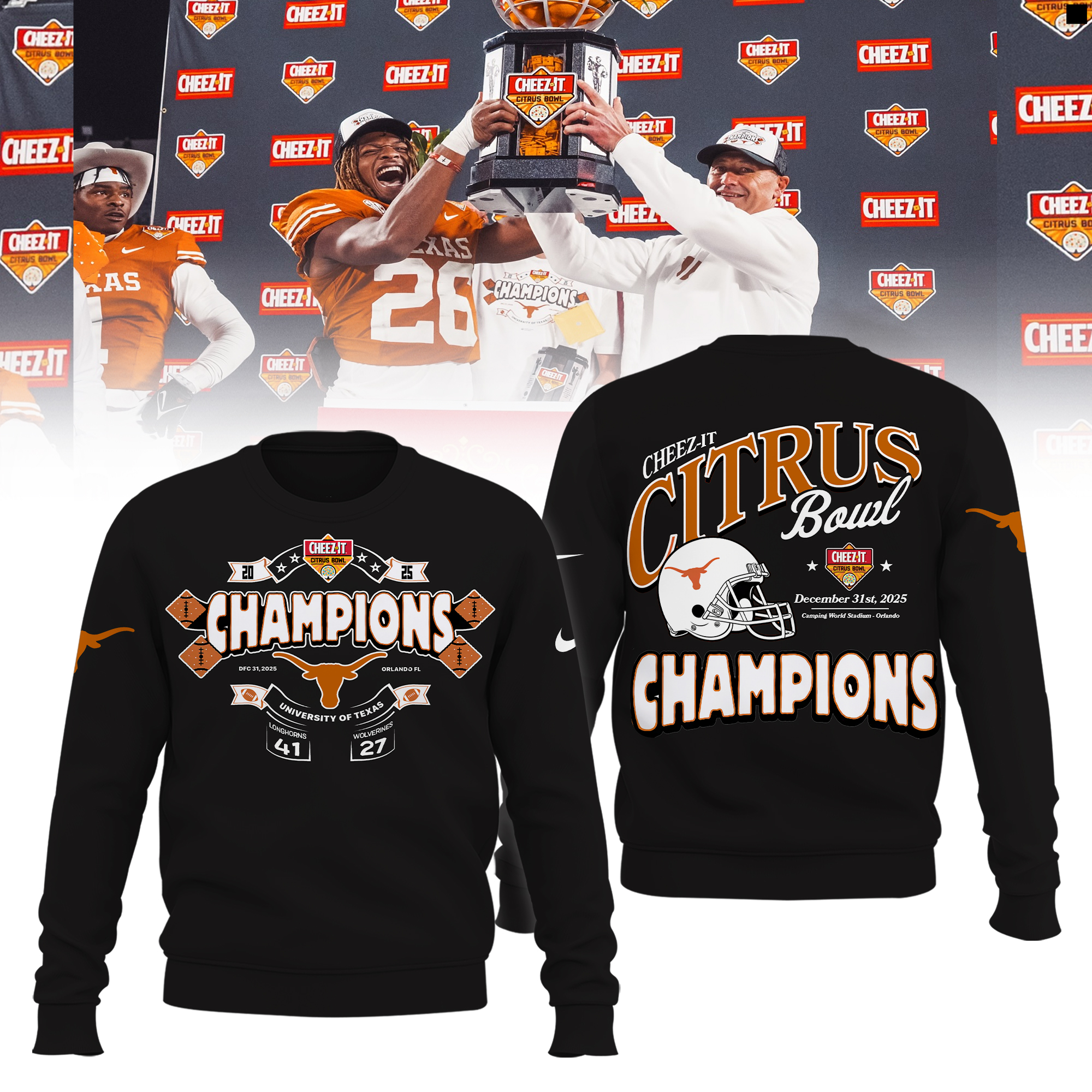 Texas Longhorns Cheez-It Citrus Bowl Champions Shirt Texas Longhorns Cheez-It Citrus Bowl Champions Shirt