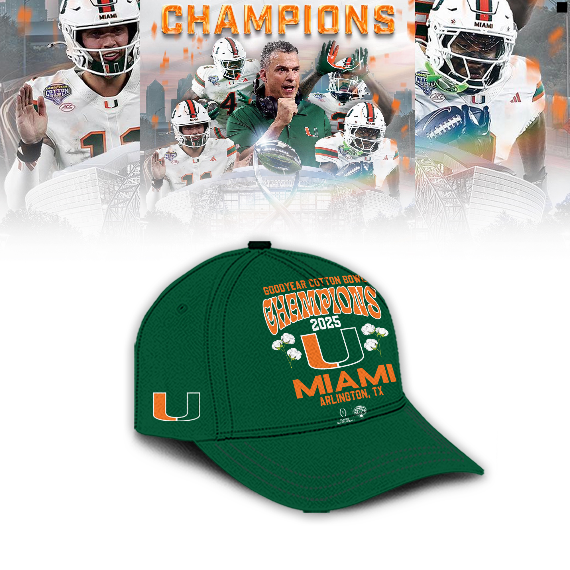 Miami Hurricanes College Football Playoff 2025 Cotton Bowl Champions Shirt Miami Hurricanes College Football Playoff 2025 Cotton Bowl Champions Shirt