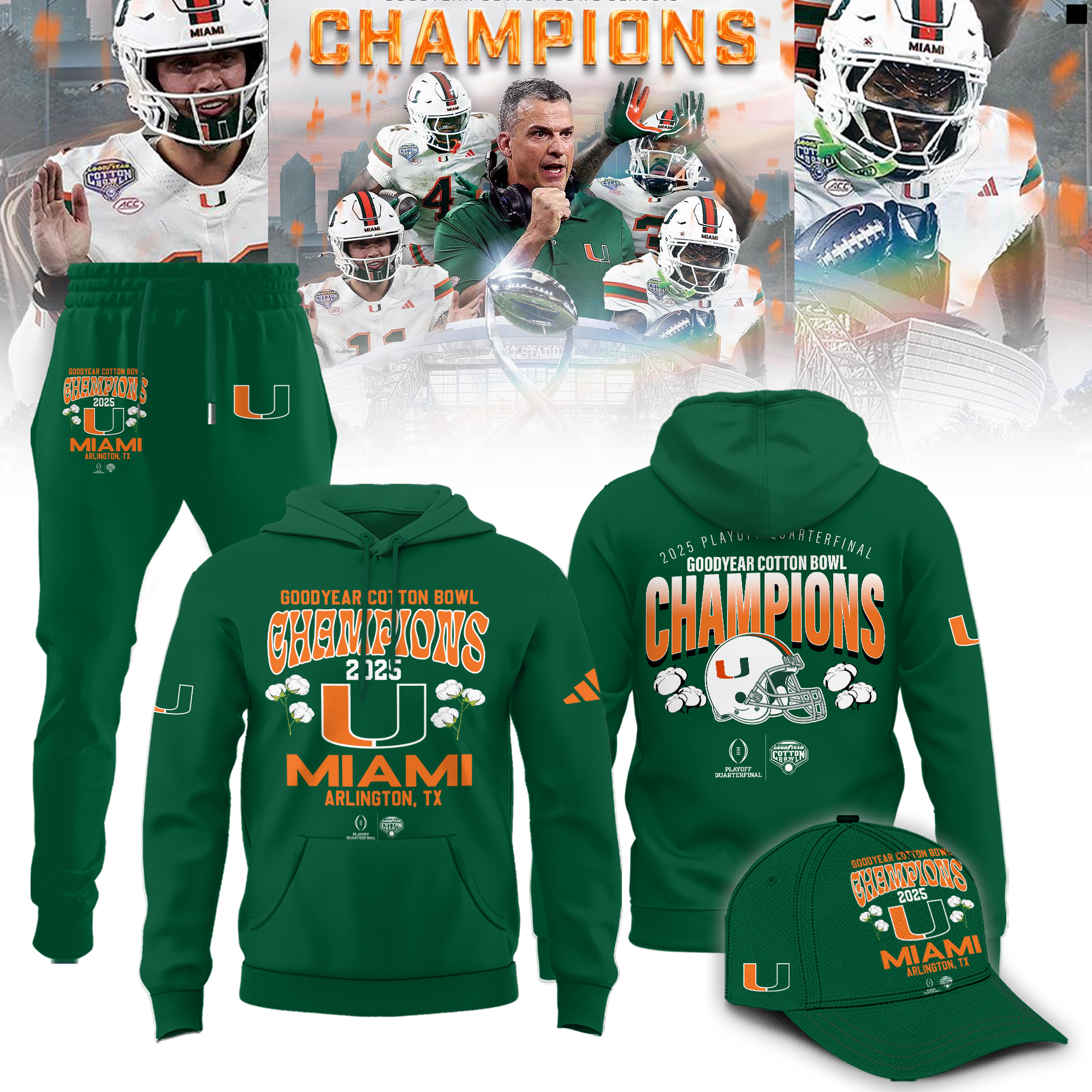 Miami Hurricanes College Football Playoff 2025 Cotton Bowl Champions Shirt Miami Hurricanes College Football Playoff 2025 Cotton Bowl Champions Shirt