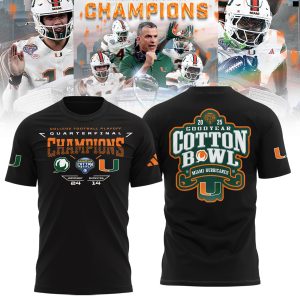 Miami Hurricanes College Football Playoff 2025 Cotton Bowl Champions Shirt