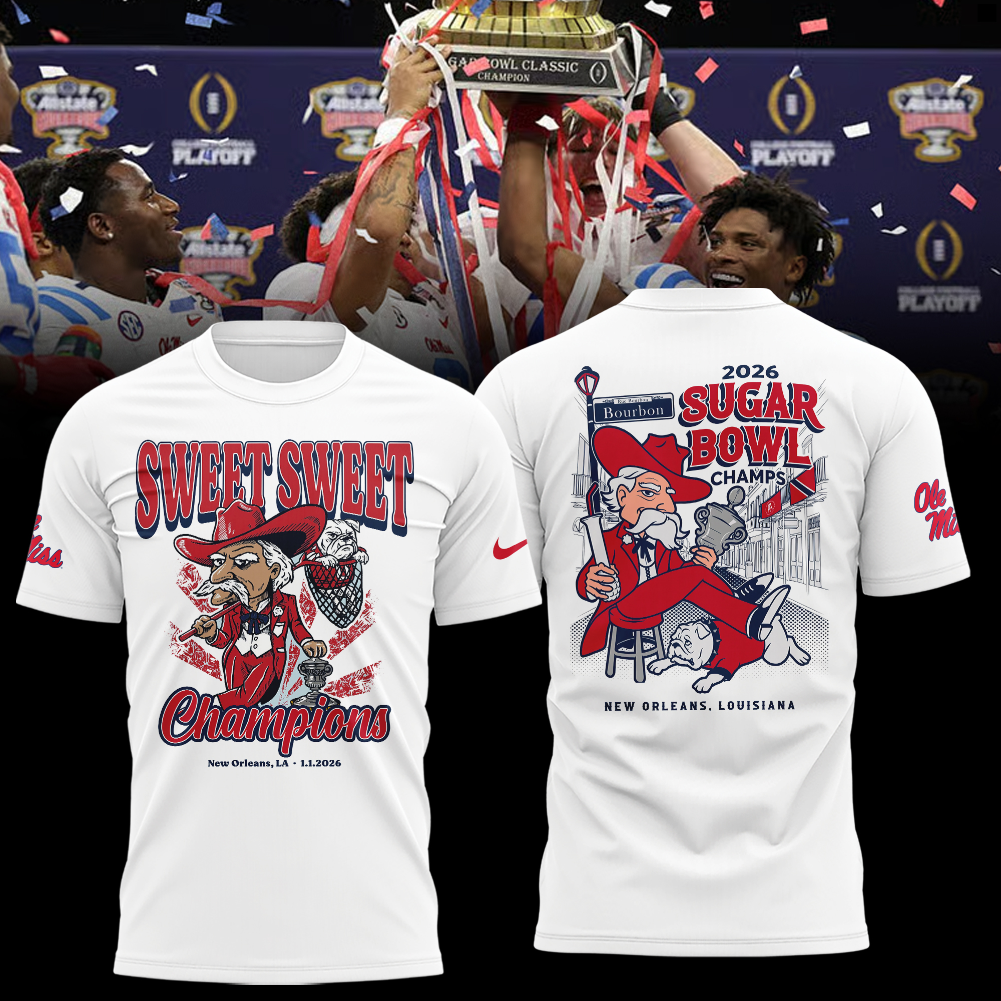 Ole Miss Rebels 2026 Sugar Bowl Champions Shirt Ole Miss Rebels 2026 Sugar Bowl Champions Shirt