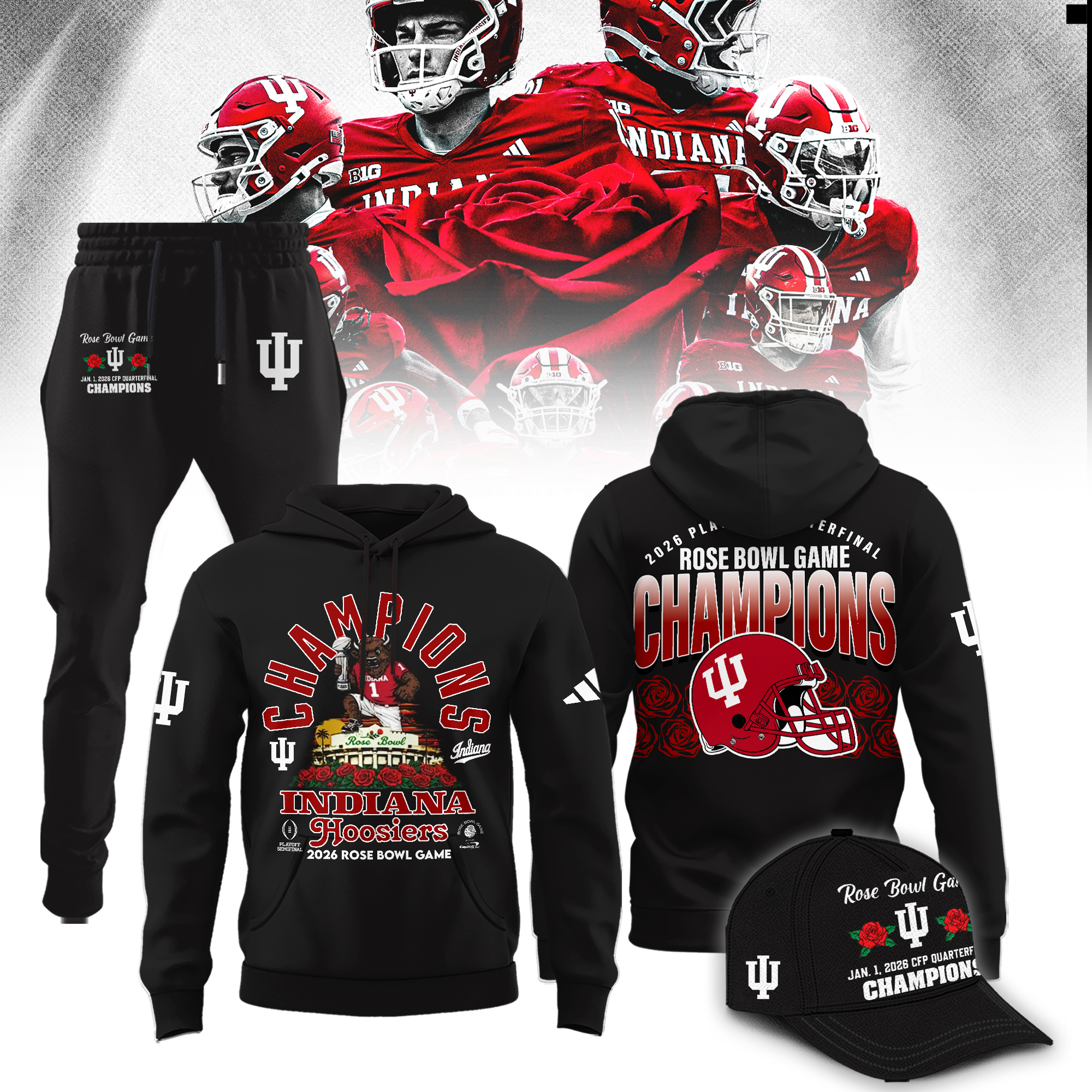 Indiana Hoosiers 2026 Rose Bowl Champions Shirt Indiana Hoosiers 2026 Rose Bowl Champions Shirt