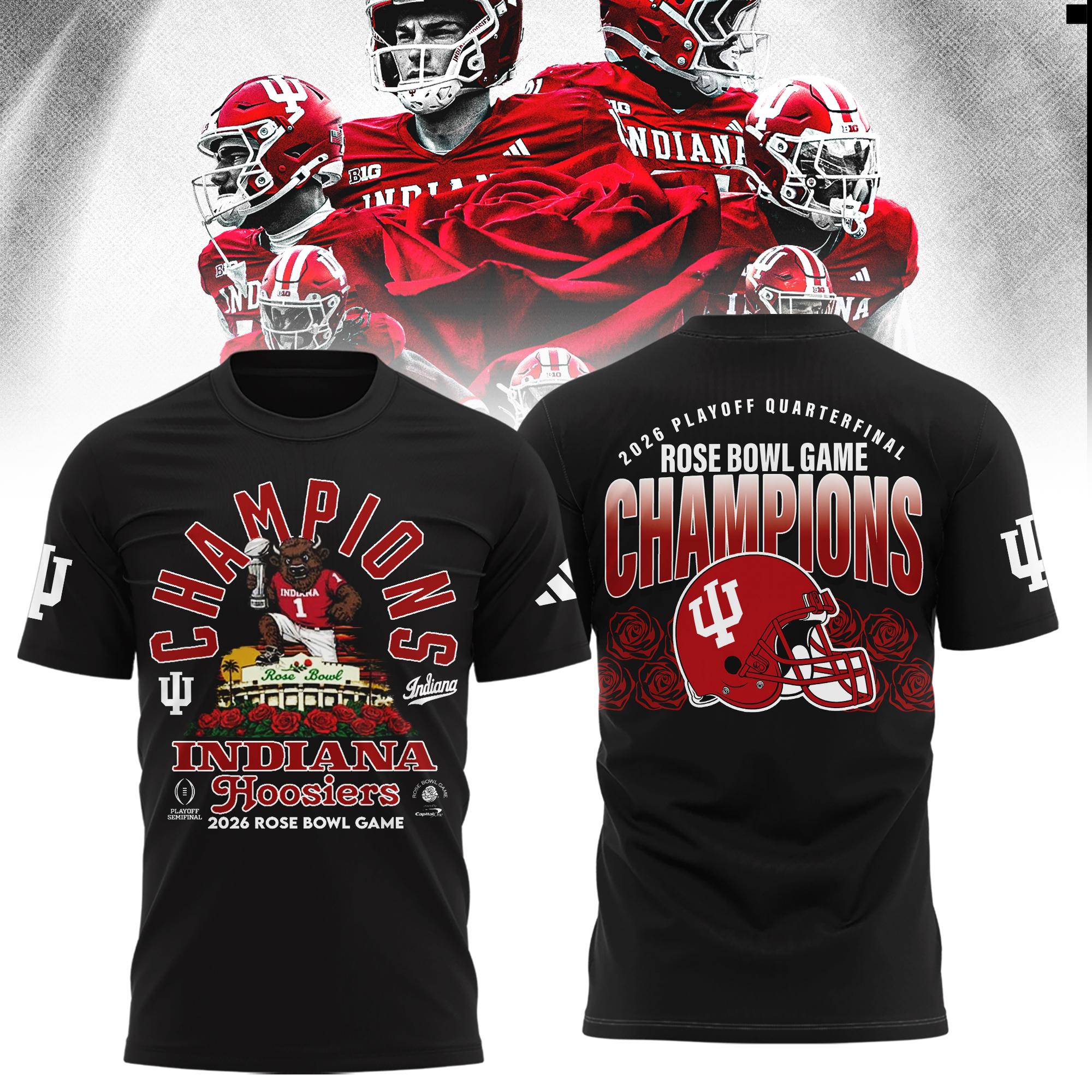 Indiana Hoosiers 2026 Rose Bowl Champions Shirt Indiana Hoosiers 2026 Rose Bowl Champions Shirt