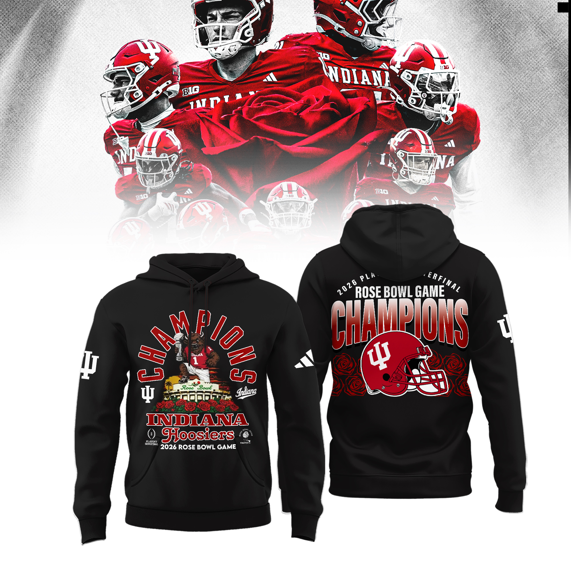 Indiana Hoosiers 2026 Rose Bowl Champions Shirt Indiana Hoosiers 2026 Rose Bowl Champions Shirt