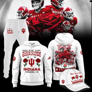 Indiana Hoosiers 2026 Rose Bowl Champions Cap Indiana Hoosiers 2026 Rose Bowl Champions Shirt