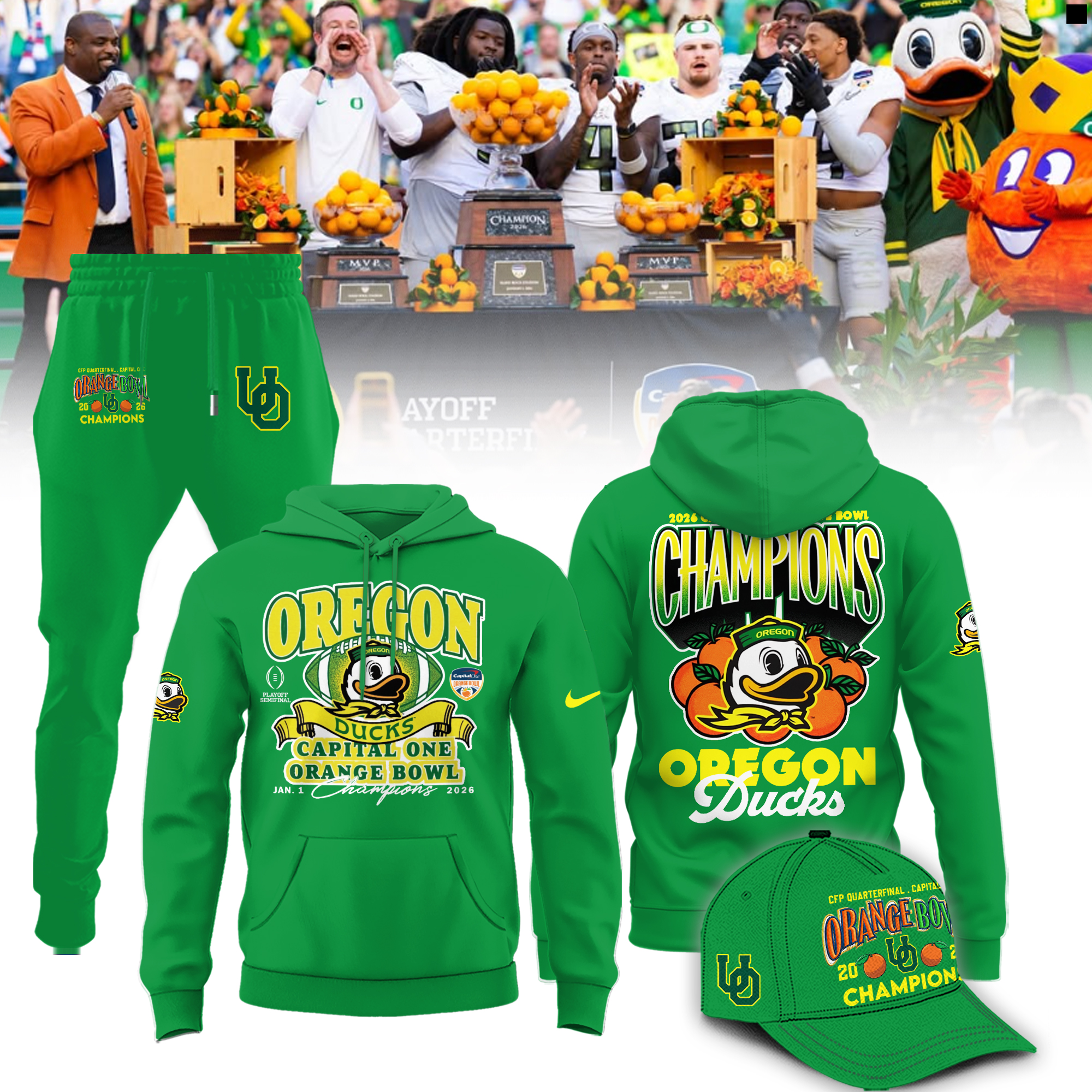 Oregon Ducks 2026 Orange Bowl Champions Shirt Oregon Ducks 2026 Orange Bowl Champions Shirt