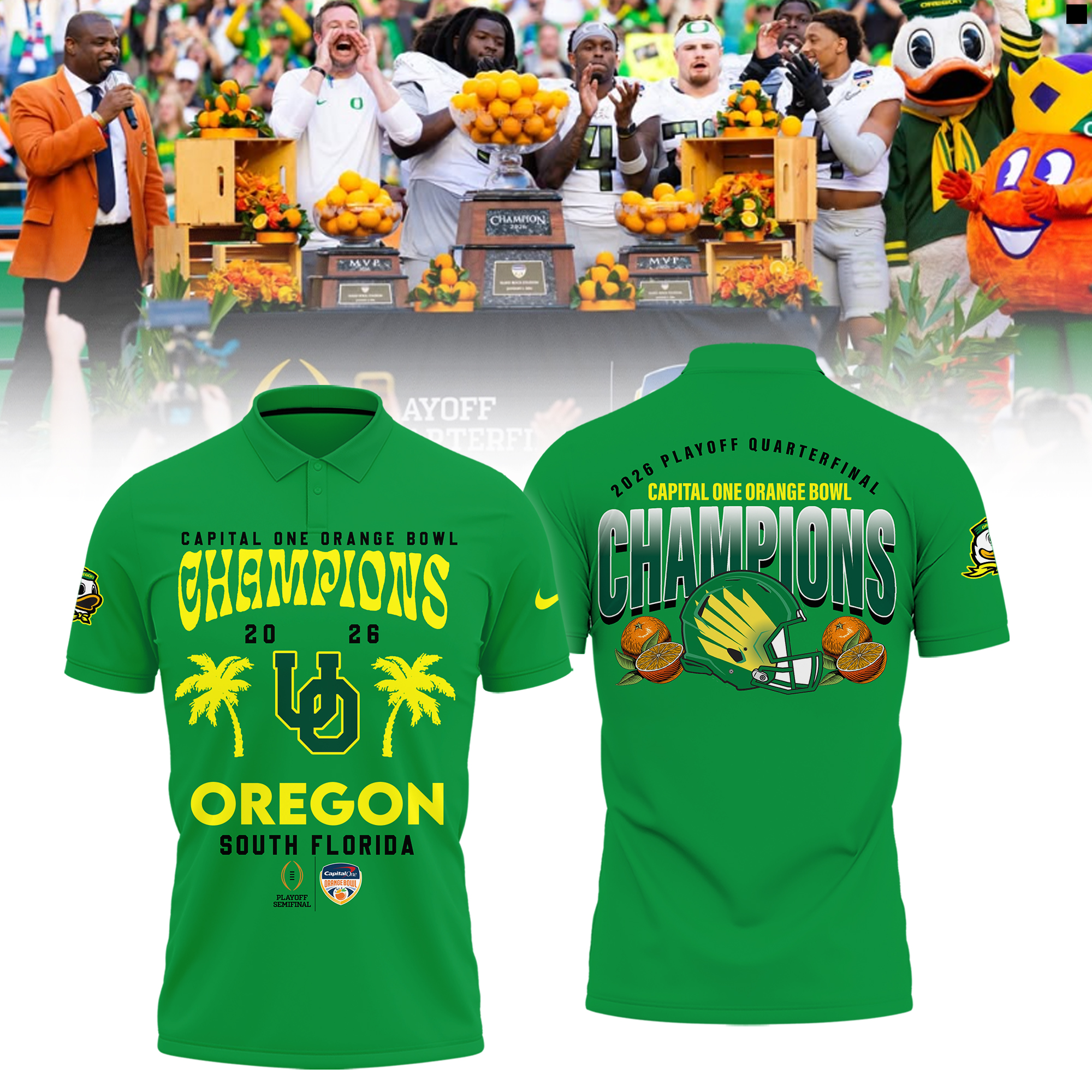 Oregon Ducks 2026 Orange Bowl Champions Shirt Oregon Ducks 2026 Orange Bowl Champions Shirt