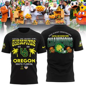 Oregon Ducks 2026 Orange Bowl Champions Shirt