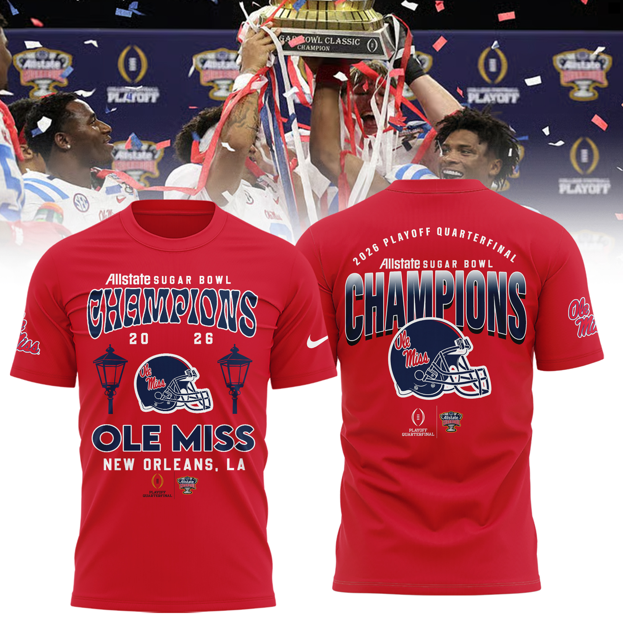Ole Miss Rebels 2026 Sugar Bowl Champions Shirt Ole Miss Rebels 2026 Sugar Bowl Champions Shirt