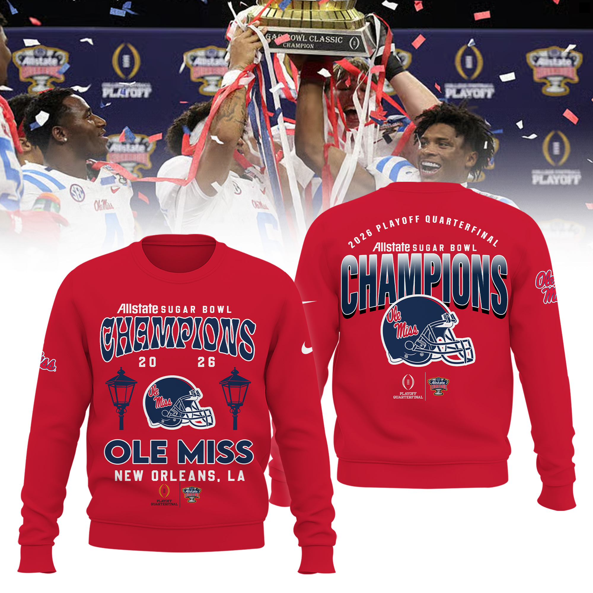Ole Miss Rebels 2026 Sugar Bowl Champions Shirt Ole Miss Rebels 2026 Sugar Bowl Champions Shirt