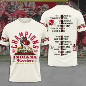 Indiana Hoosiers 2026 Rose Bowl Champions Cap Indiana Hoosiers 2026 Rose Bowl Champions Shirt