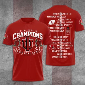 Indiana Hoosiers 2026 Rose Bowl Champions Shirt