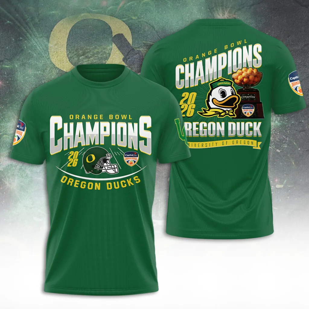 Oregon Ducks 2026 Orange Bowl Champions Shirt Oregon Ducks 2026 Orange Bowl Champions Shirt