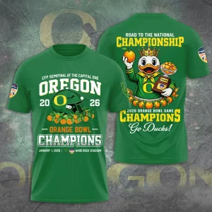 Oregon Ducks 2026 Orange Bowl Champions Shirt